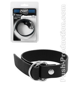 Push Xtreme Leather Chicago Cock & Ball Ring Simple Belt Strap