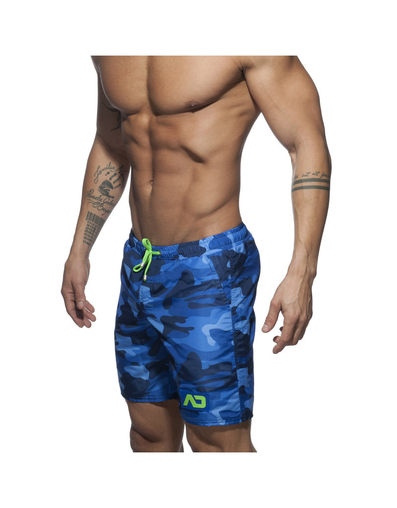 Addicted ADDICTED Camouflage bleu Swimwear Boxer  Long