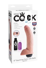 King Cock King Cock With Balls - Squirti 9" nature