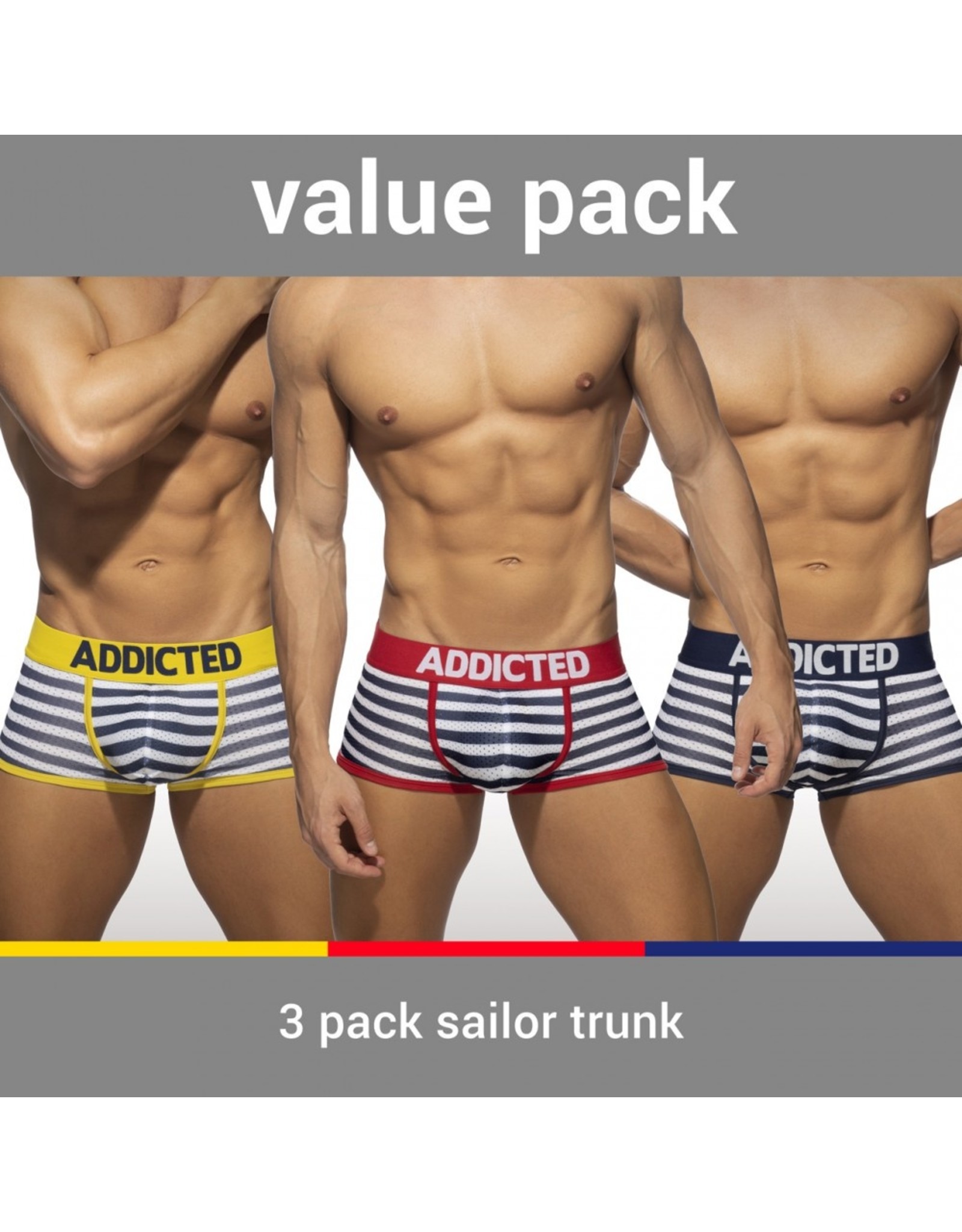 Addicted ADDICTED Three Pack Sailor Push up Boxer