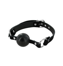 Rubber Ball Gag 50 mm avec sangles en cuir