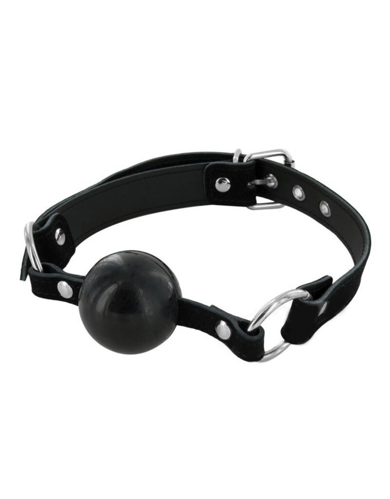 Rubber Ball Gag 50 mm mit Lederriemen
