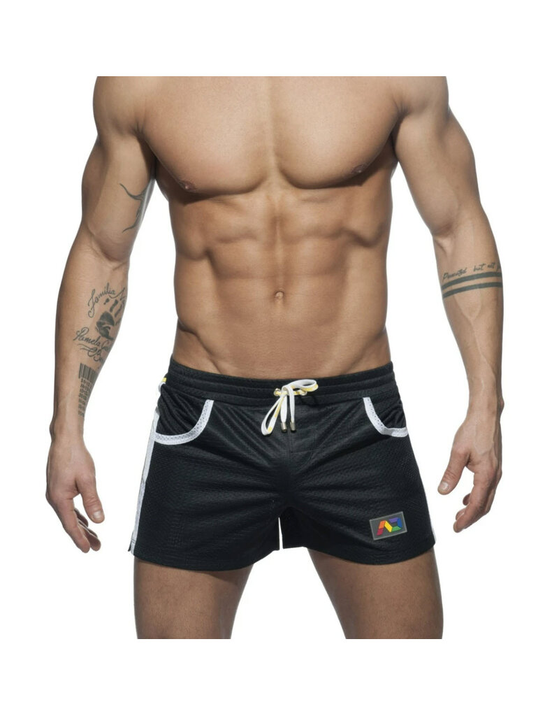 Addicted Addicted MESH RAINBOW SHORT Black