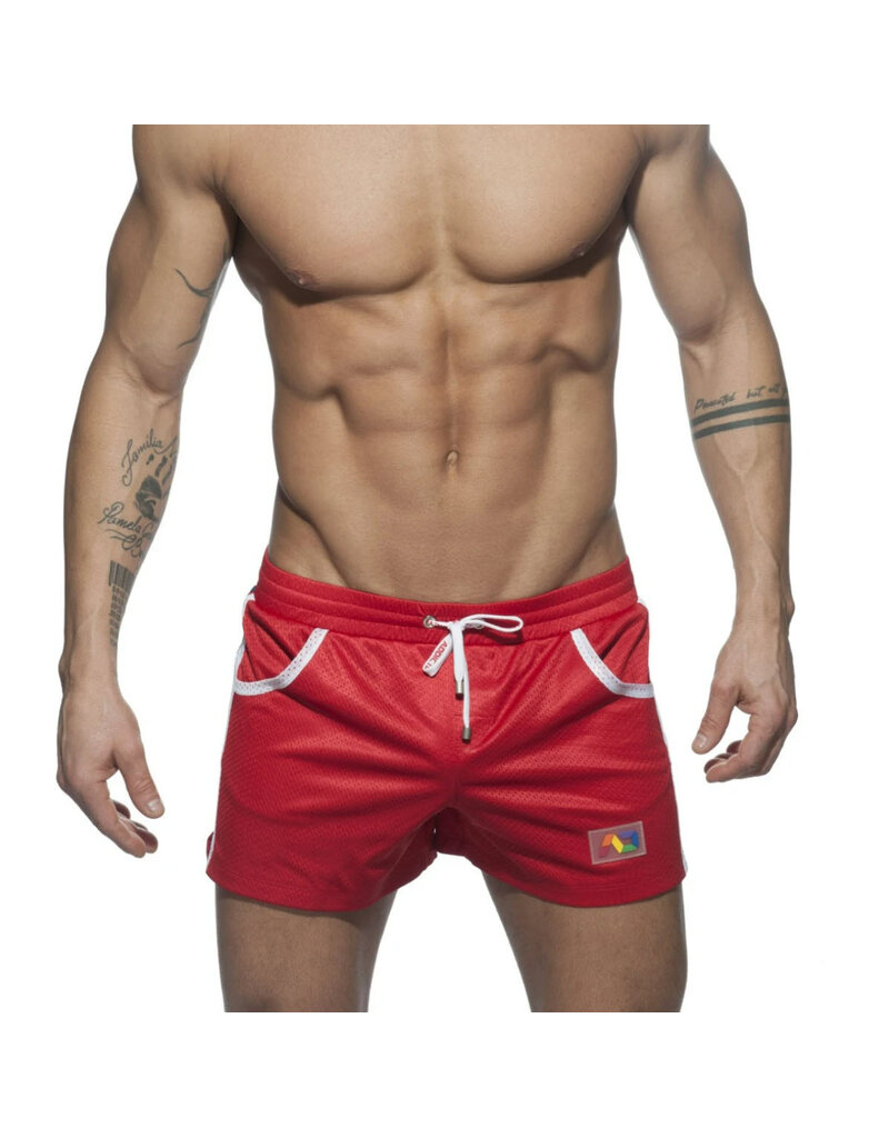 Addicted Addicted MESH RAINBOW SHORT red