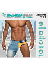 Addicted ADDICTED Neon Yellow Cockring Swimderwear Brief