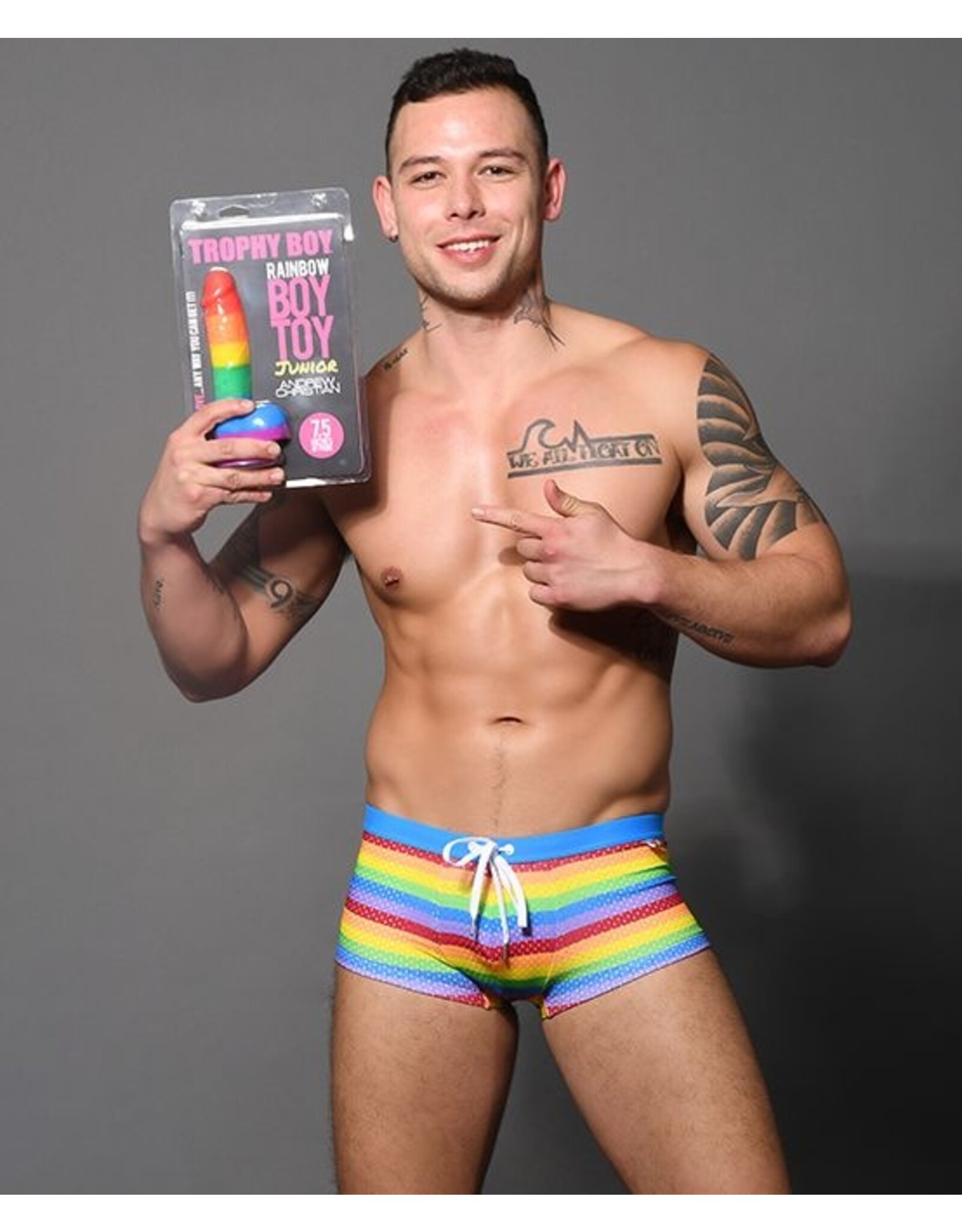 Andrew Christian Andrew Christian TROPHY BOY Rainbow 19 cm Boy Toy JUNIOR Dildo