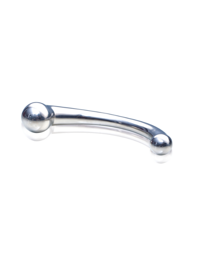 Kinky Monster Gode Kinky Monster en acier inoxydable courbé de 20 cm