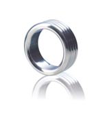 Kinky Monster Kinky Monster Cockring aus Edelstahl - dreifach gerillt - Breite 25mm