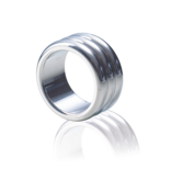 Kinky Monster Cockring Kinky Monster en acier inoxydable - double rainure - Largeur 25mm
