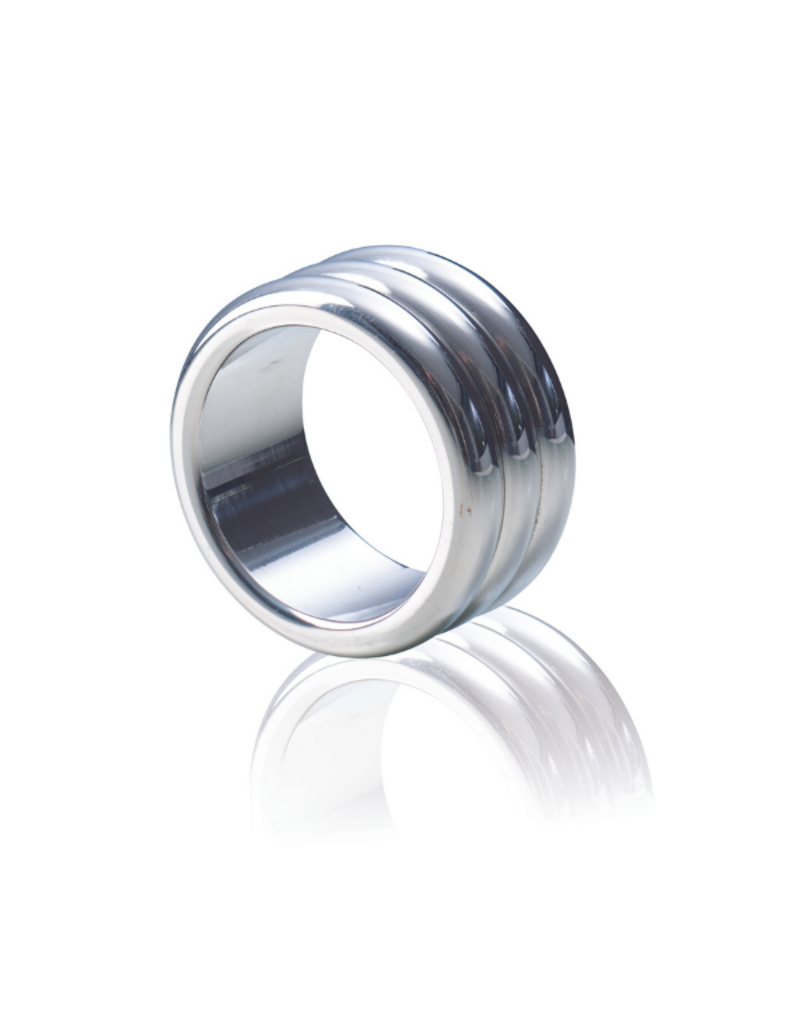 Kinky Monster Cockring Kinky Monster en acier inoxydable - double rainure - Largeur 25mm