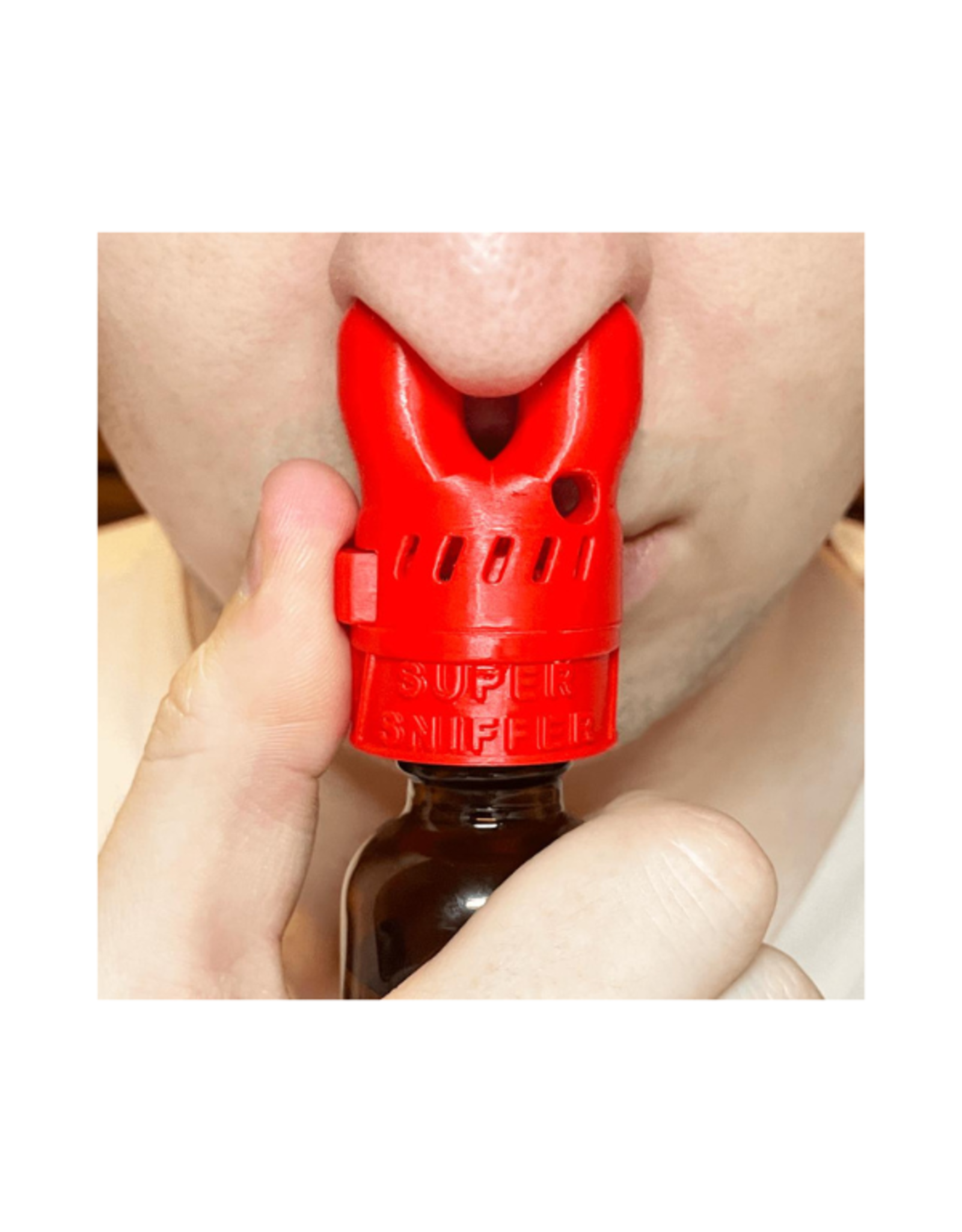 Super Sniffer Super Sniffer Poppers Booster Cap en taille M rouge