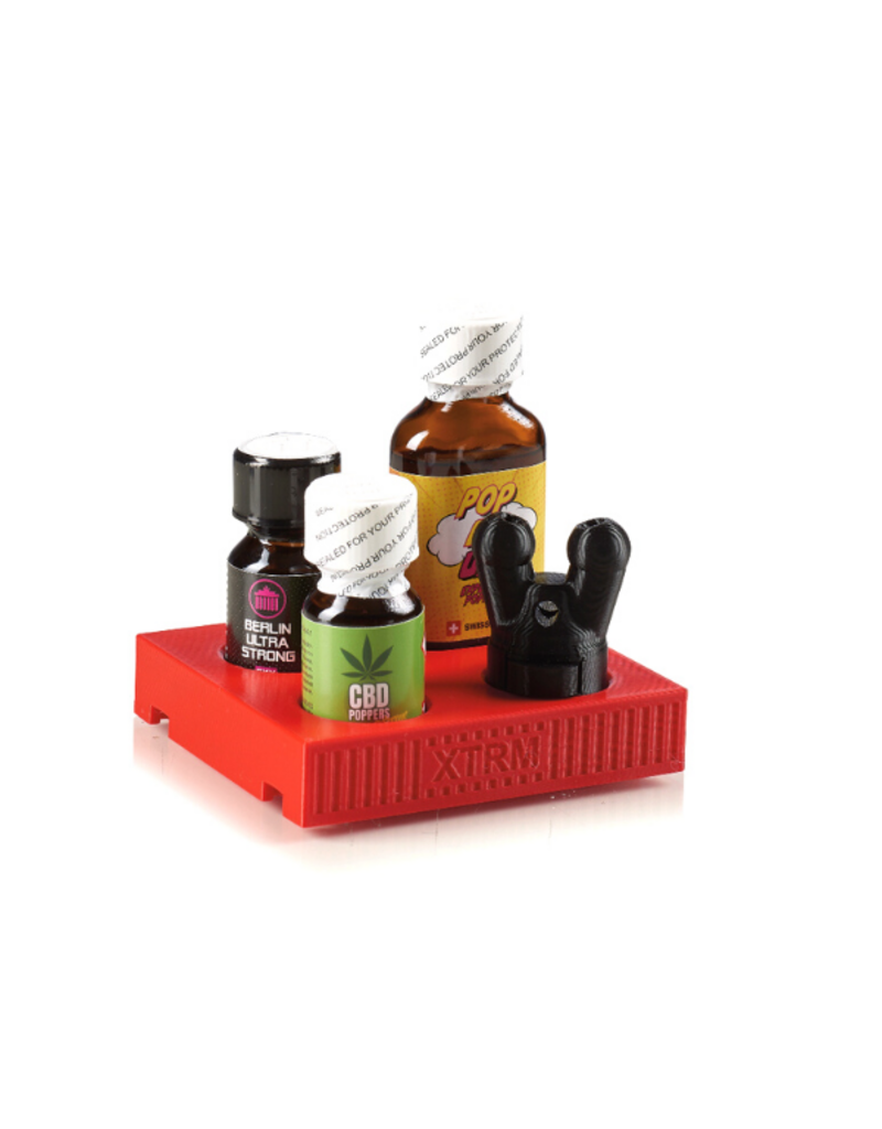 XTRM Poppers Rangement-Dépôt pour 4 bouteilles rouge