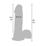 Godemichet en Silicone avec Testicules – 20 cm de Plaisir Réaliste