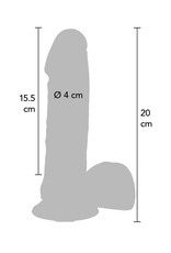 Silikon-Dildo mit Hoden – 20 cm Realistischer Genuss
