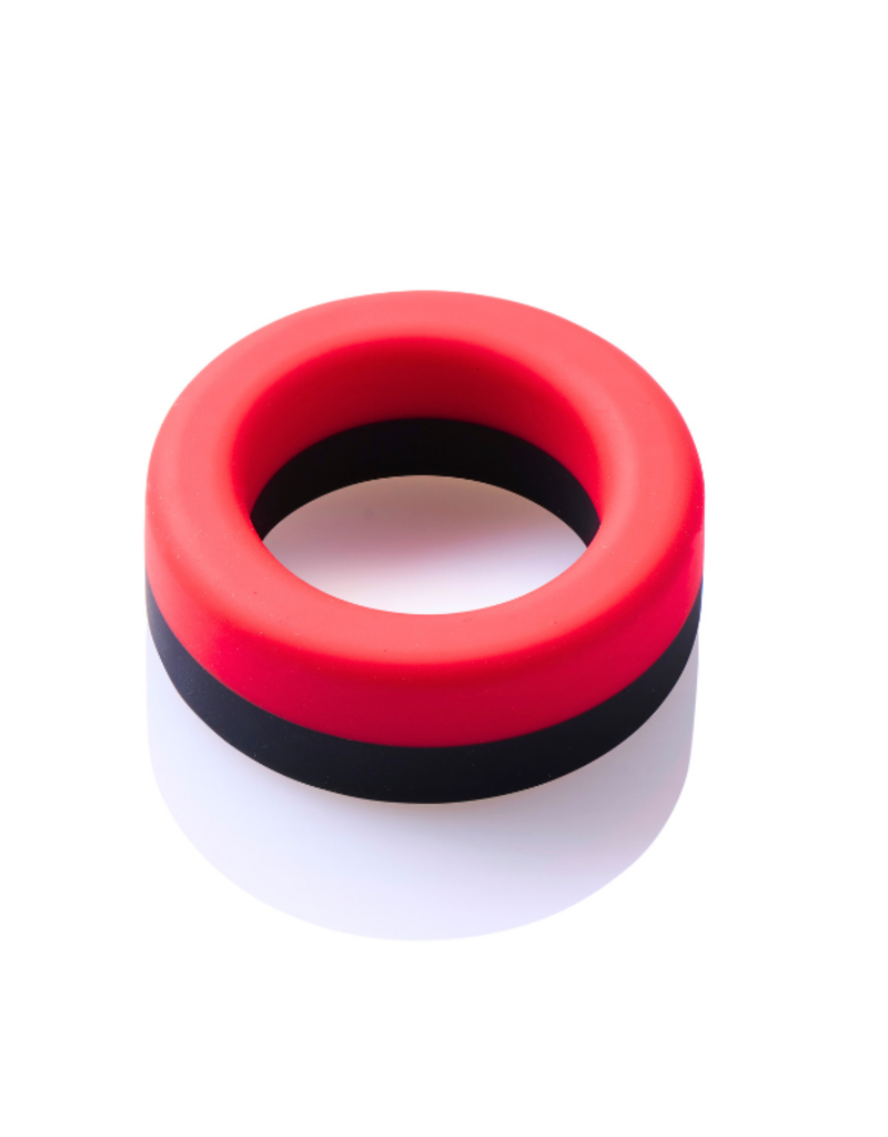 Kinky Monster Fire Monster Cockring Schwarz-Rot
