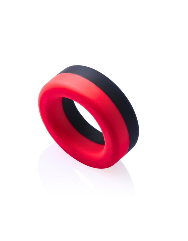 Kinky Monster Fire Monster Cockring Schwarz-Rot