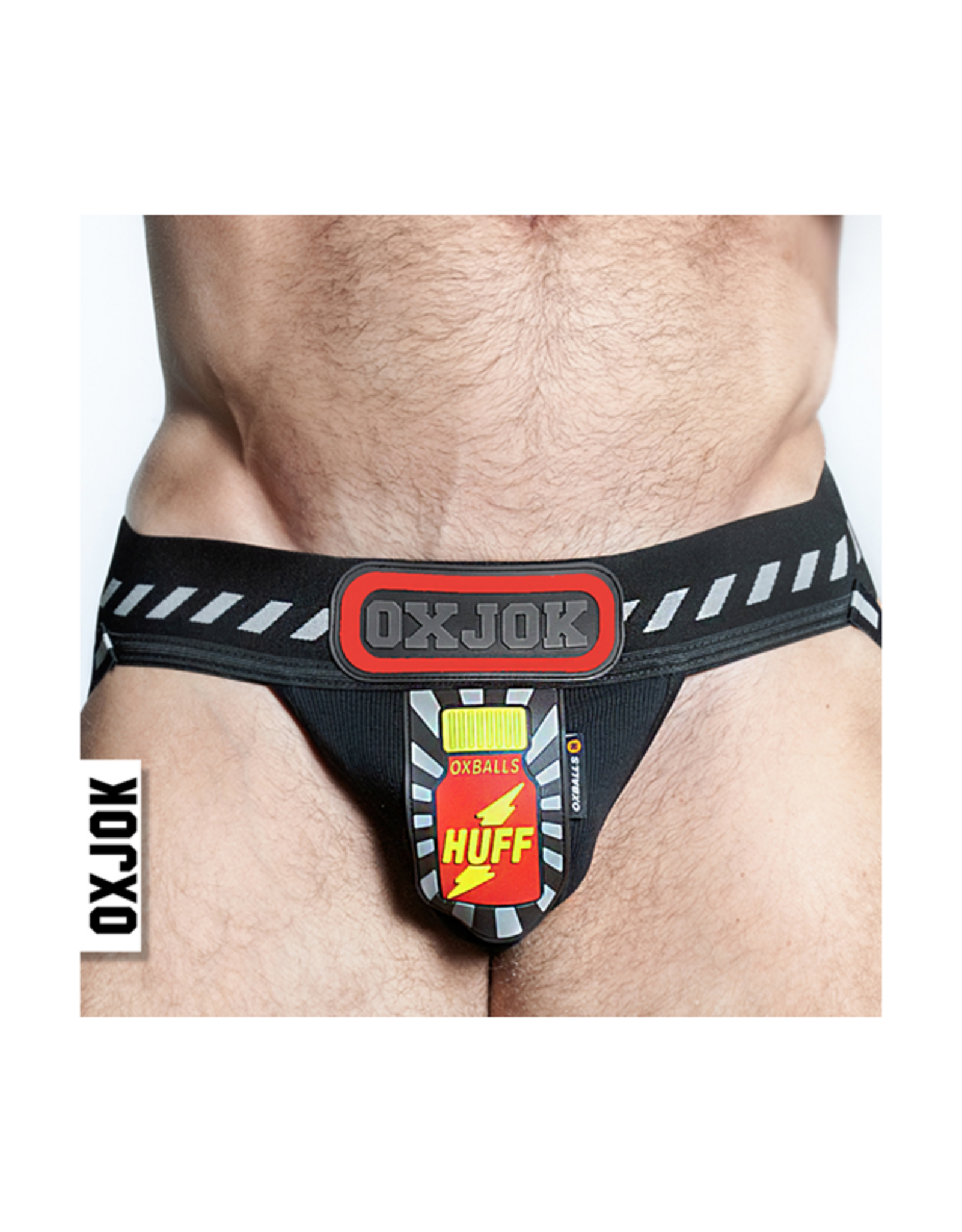OXJOK OXJOK POPPERJOCK 3D Rubber Huffer Jock Black