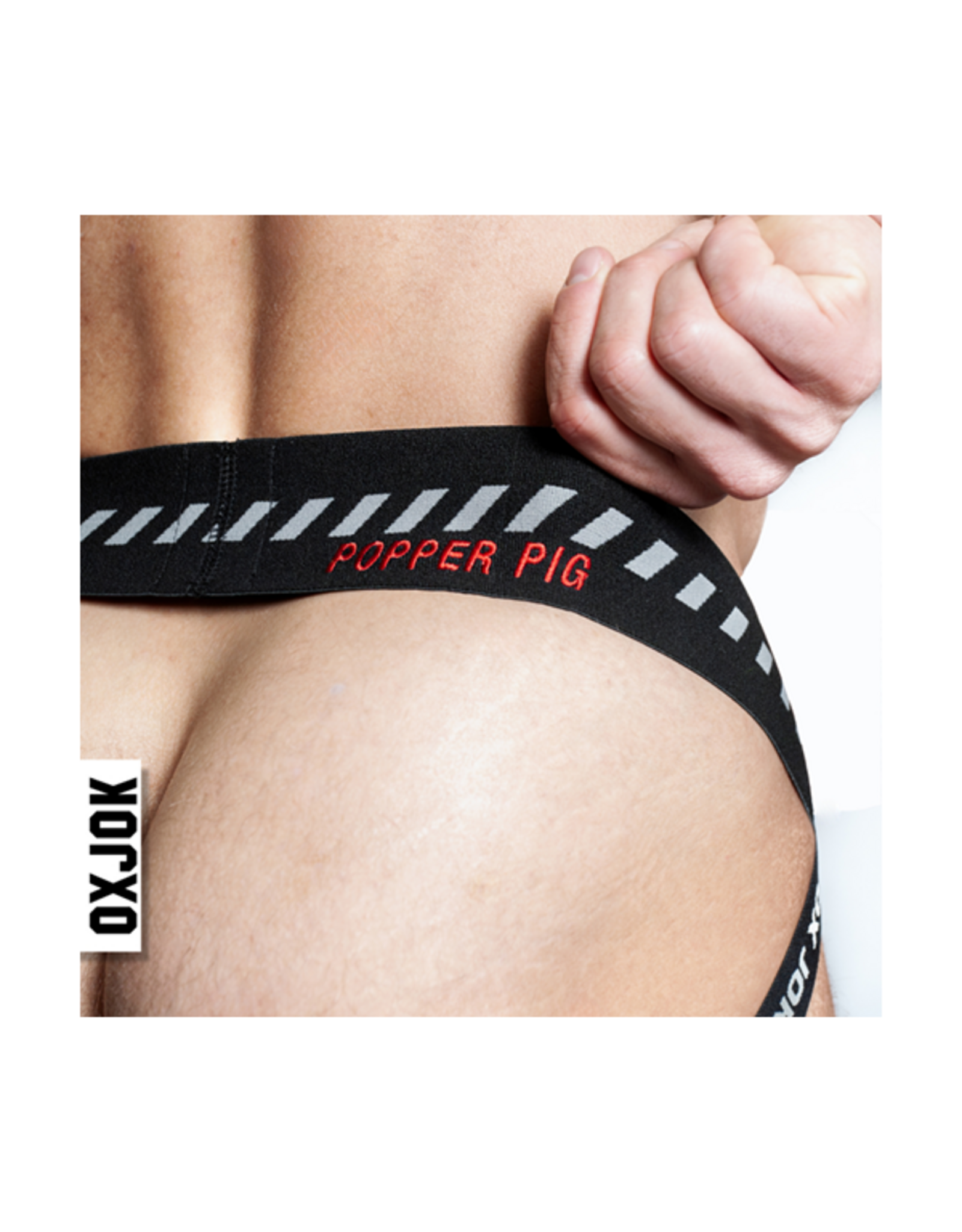 OXJOK OXJOK POPPERJOCK 3D Rubber Huffer Jock Black