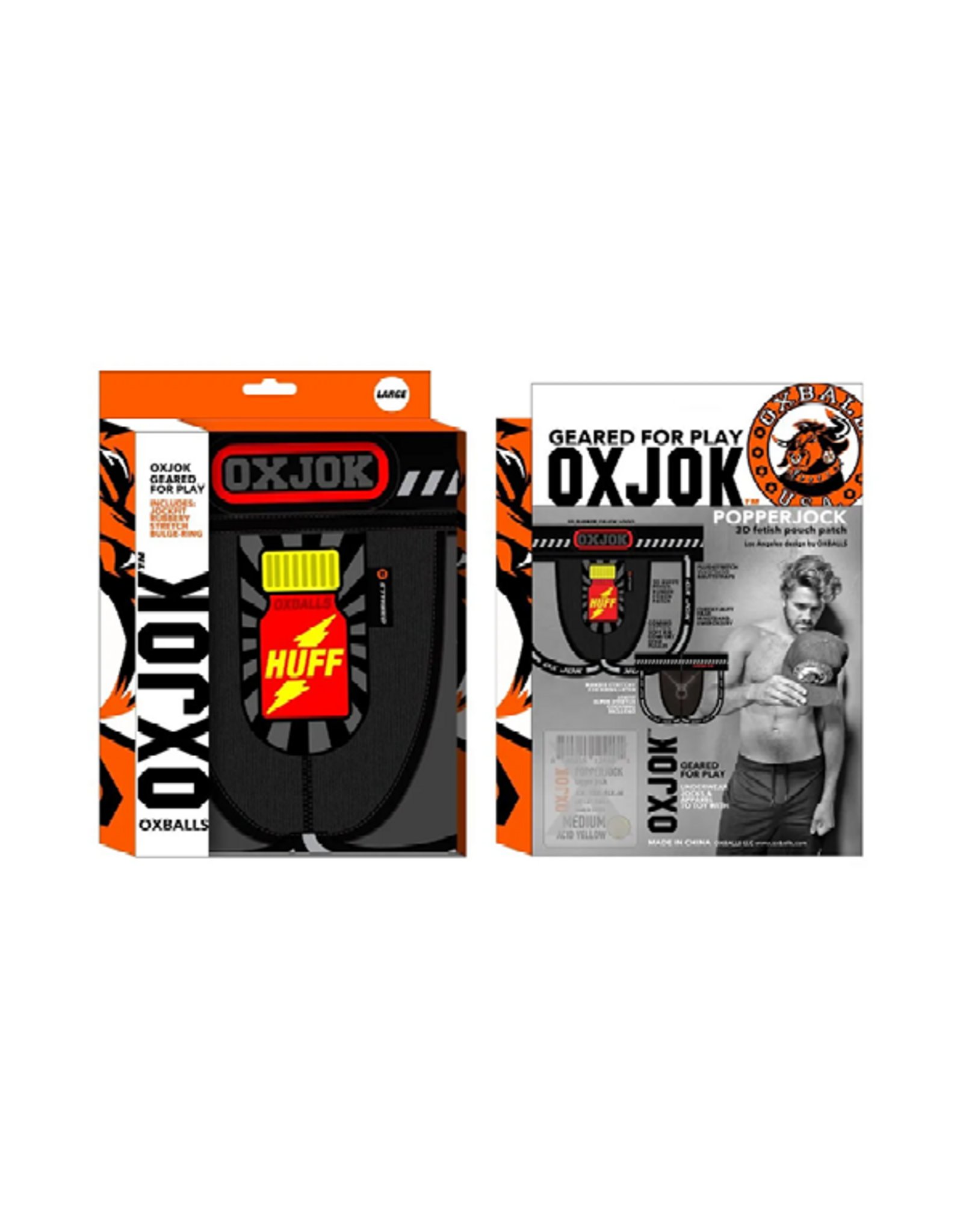 OXJOK OXJOK POPPERJOCK 3D Rubber Huffer Jock Black