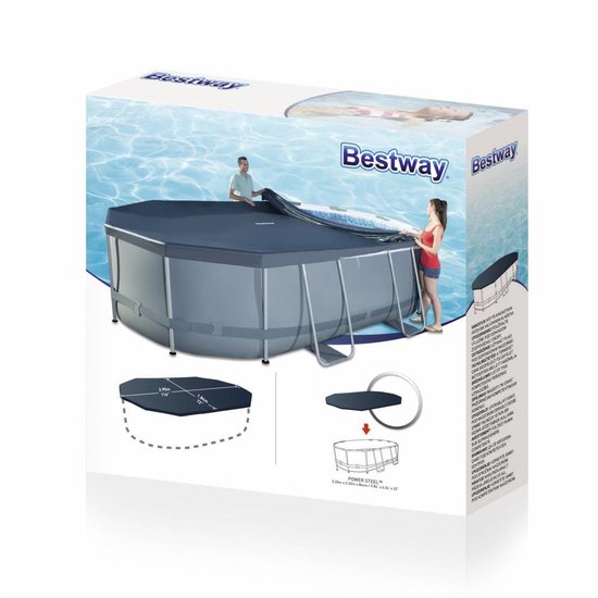 Bestway afdekzeil Power Steel ovaal 300 cm