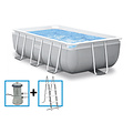Intex Prism Frame Pool 400x200x100 cm + filterpomp en ladder