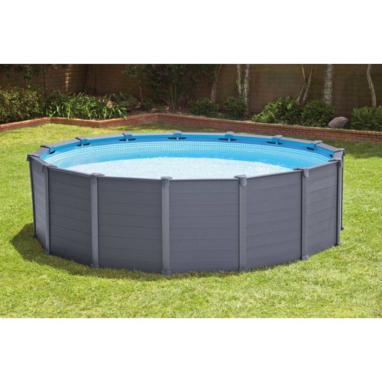 Intex Graphite Panel Pool 478x124 cm + zandfilter en acc.