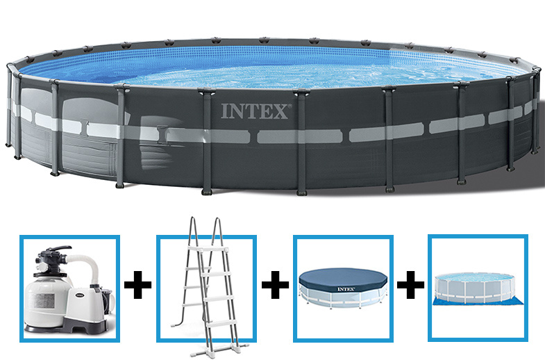 als je kunt Bourgondië Stroomopwaarts Intex Ultra XTR Frame Pool met zandfilter 732x132 cm | Zwembadstore.com