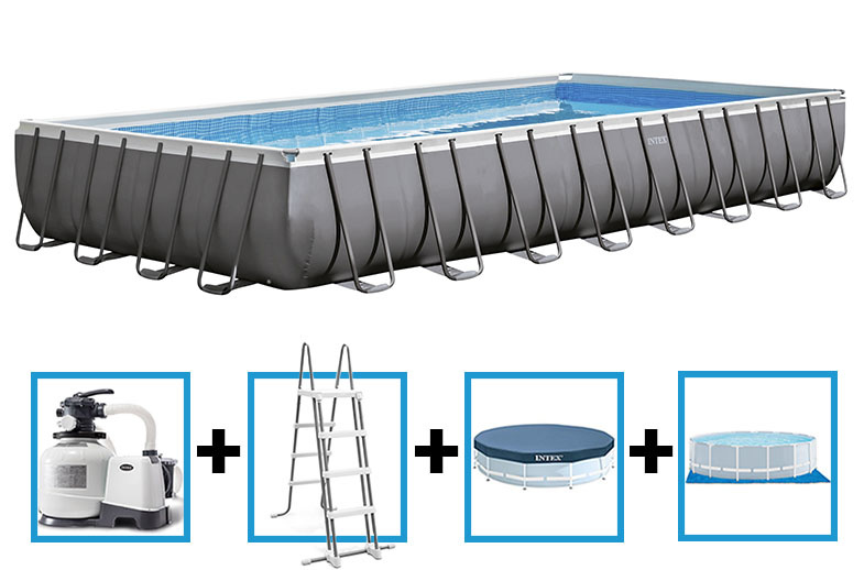 Mantel natuurlijk wakker worden Intex Ultra XTR Frame Pool met zandfilter 975x488x132 cm | Zwembadstore.com