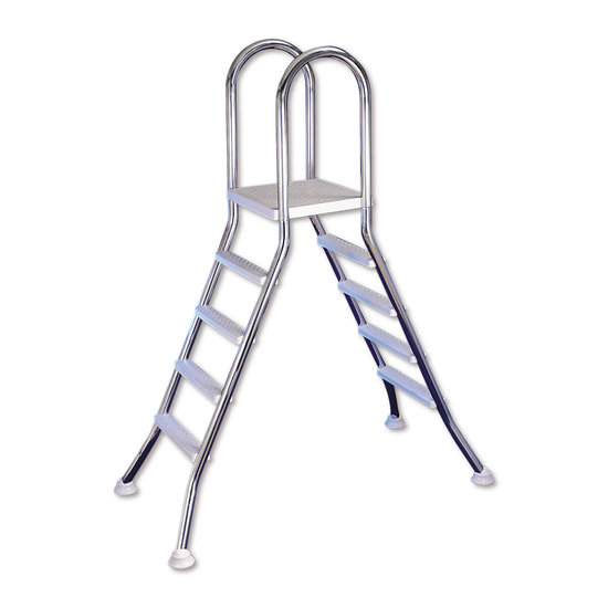 Interline Tweezijdige RVS trap 2x4 treden 120 cm