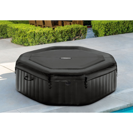 Intex PureSpa Jet & Bubble Deluxe Octagon + Hard Water Systeem + Zoutwatersysteem - 4 personen