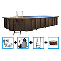 Interline Zwembad Bali Ovaal met Zandfilter 640x400x136 cm (complete set)