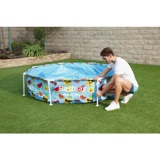 Bestway Framepool 244x51 cm met schaduwdak en sproeier