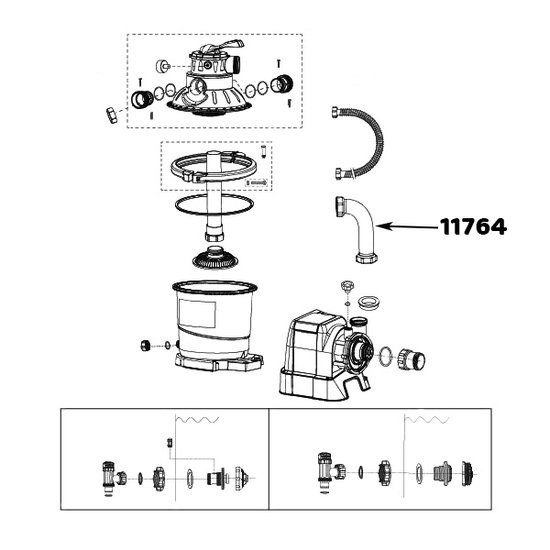 Intex slang tussen pomp en filtertank 4000 l/u