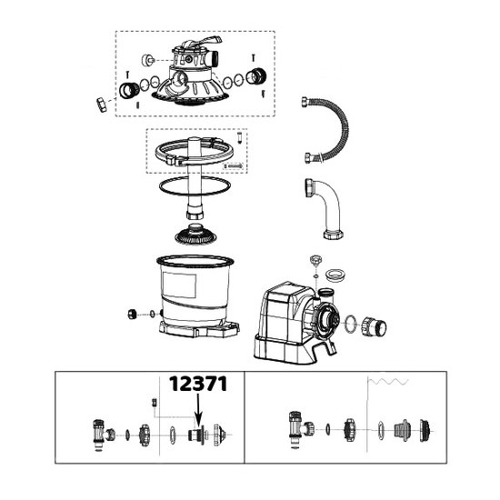Intex Verbindingsstuk met schroefdraad + aeration