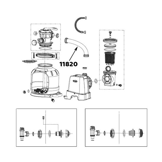 Intex Intex slang tussen pomp en filtertank 6000 l/u