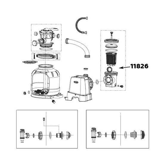 Intex voorfilter compleet voor zandfilterpomp 6000 liter 28646