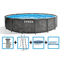 Intex Greywood Prism Frame Pool 457x122 cm + filterpomp en acc.