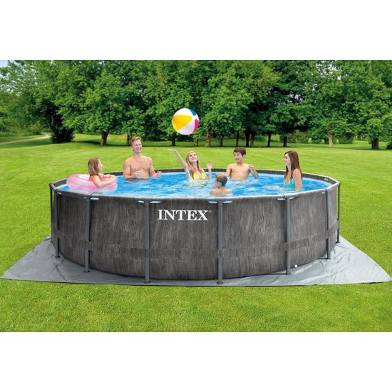Intex Greywood Prism Frame Pool 457x122 cm + filterpomp en acc.