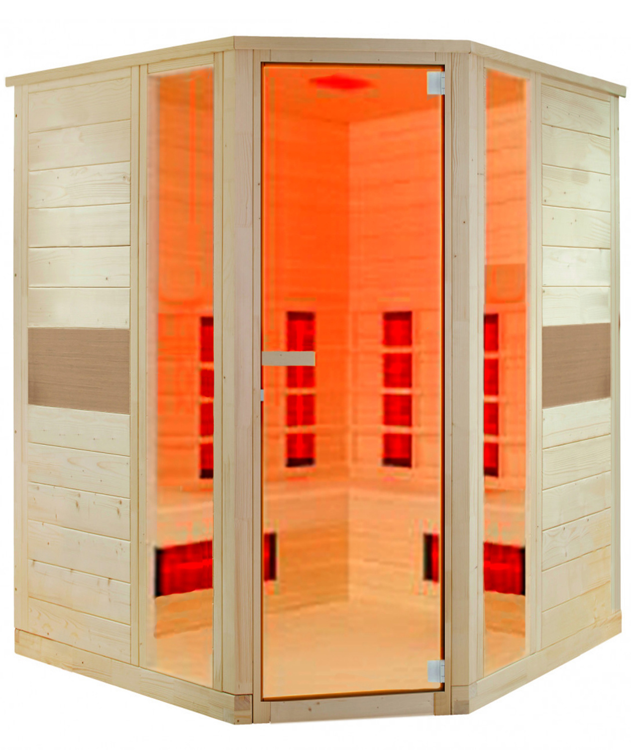 Materialisme spanning Pionier Interline Ruby 2-persoons infraroodcabine sauna hoekmodel | Zwembadstore.com