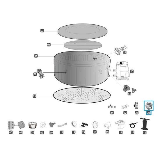 Lay-Z-Spa spa uitlaat