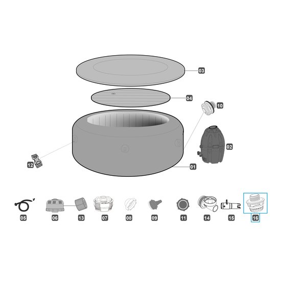 Lay-Z-Spa spa uitlaat
