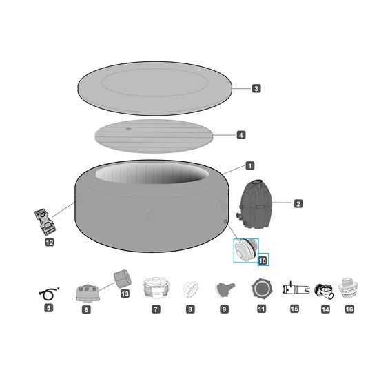 Lay-Z-Spa schroefventiel