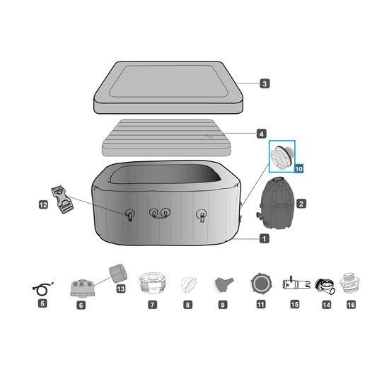 Lay-Z-Spa schroefventiel