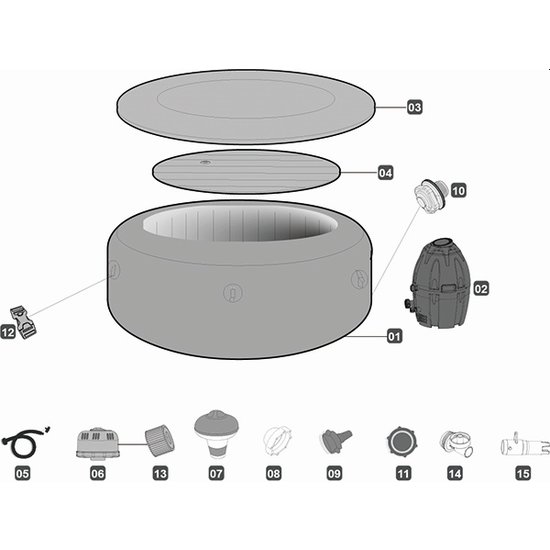 Lay-Z-Spa leegloopadapter