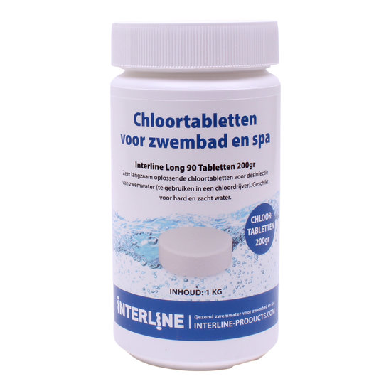 Interline Chloortabletten Long 1 kg (grote tabletten)