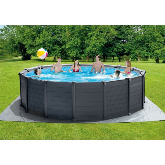 Intex Graphite Panel Pool 478x124 cm + zandfilter en acc.