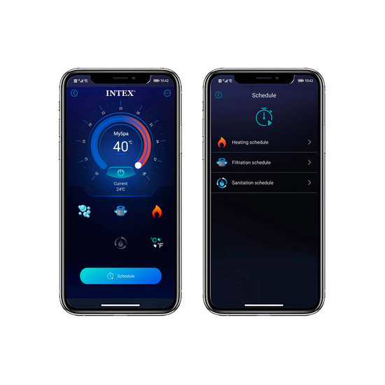 Intex PureSpa Greystone Deluxe Bubble Therapy + HWS + ZWS - 4 personen