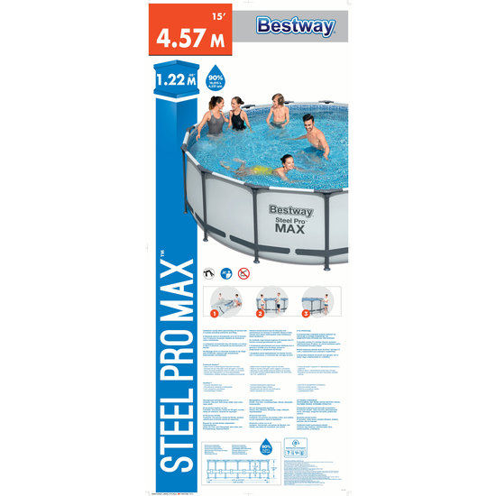 Bestway Steel Pro Max Frame Pool 457x122 cm + filterpomp