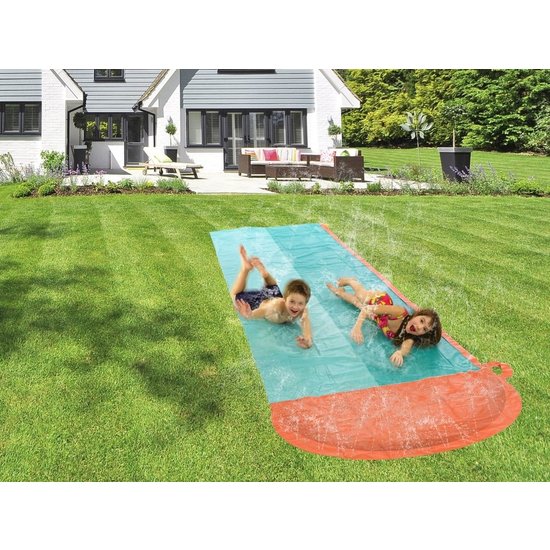 Didak Pool dubbele waterglijbaan met sproeier