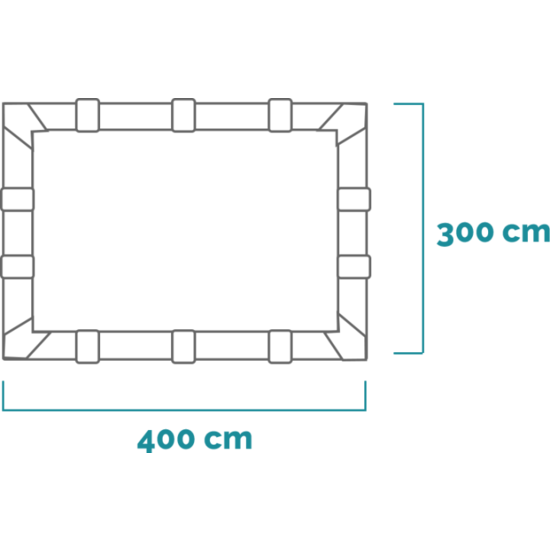 Intex Graphite Panel Pool rechthoekig 400x300x124 cm